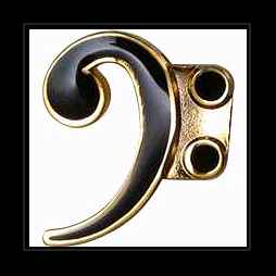 Bass Clef Pin Brooch