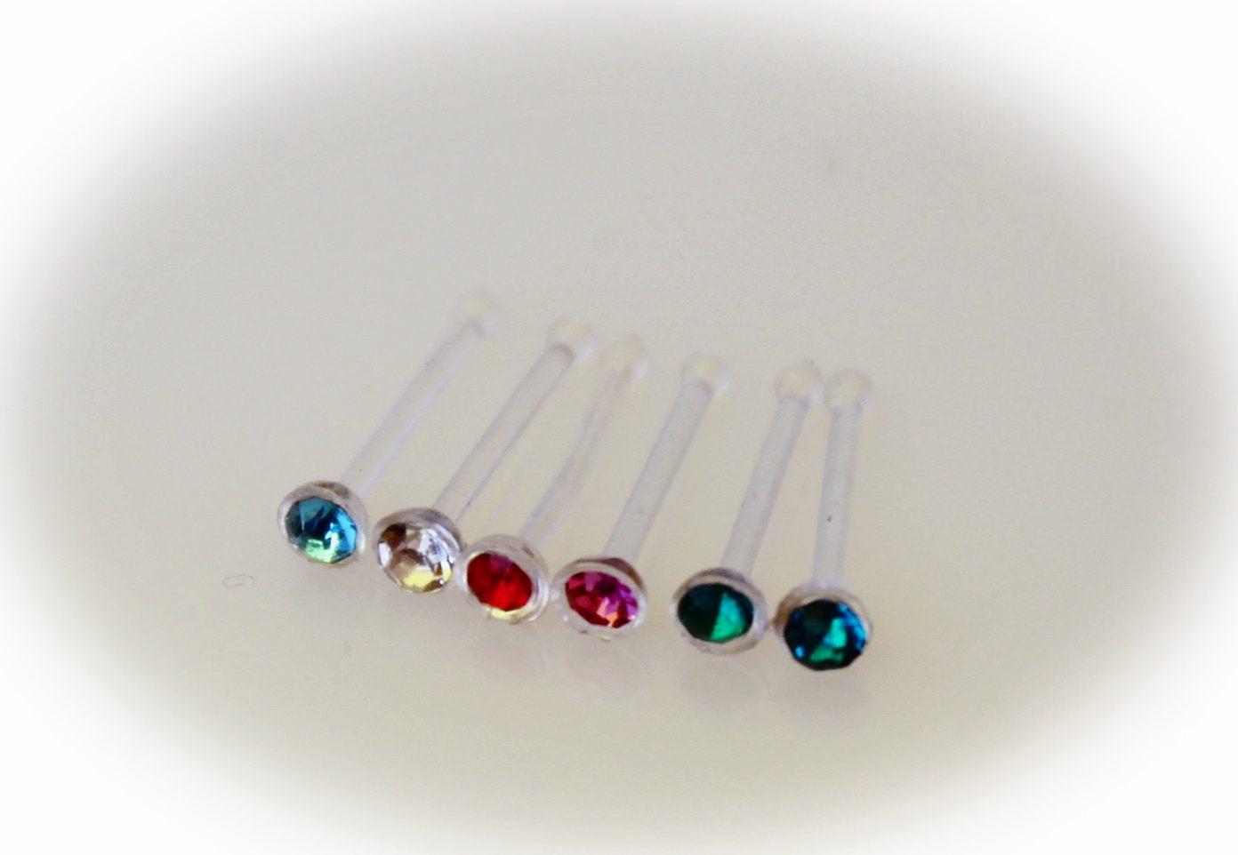 Bioplast Nose Stud with Gem