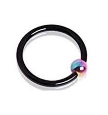 Titanium Stainless Steel Anodized BCR Rings 16G -10mm - Choice of Colours