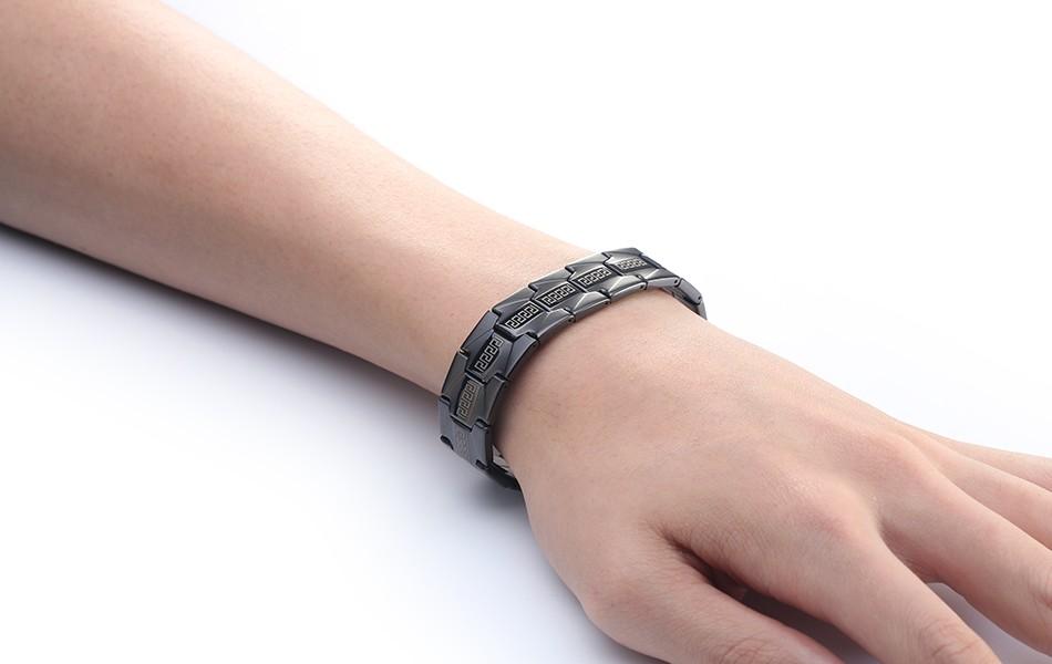 Black Stainless Steel Mens Bracelet