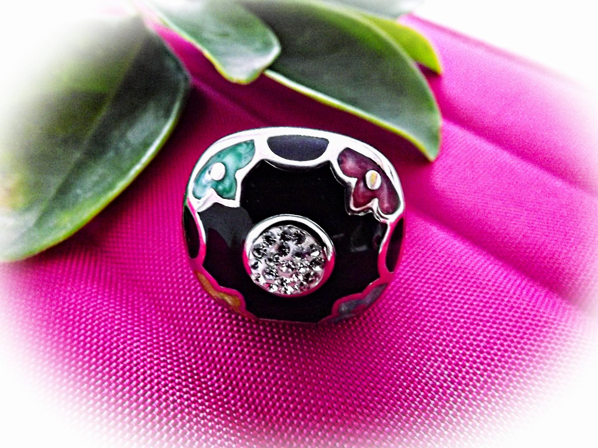 Colourful Flower Enamel Cocktail Ring