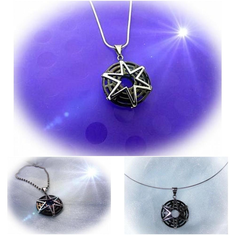 Paloma Star Circle Pendant in Stainless Steel- Customise This!