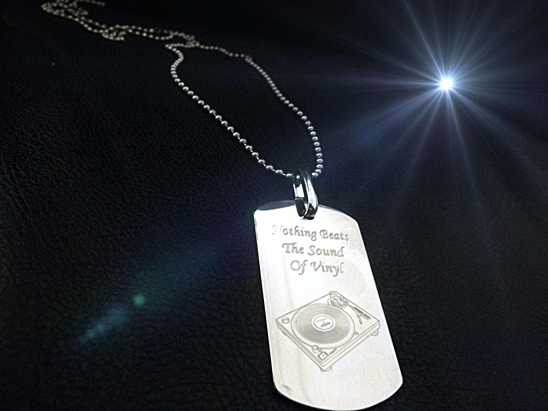 DJ Chrome Tag Pendant