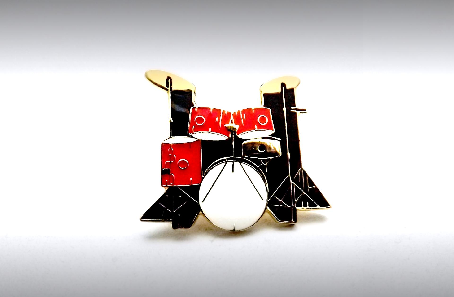 Drum Kit Pin - 5 piece Red Drumkit