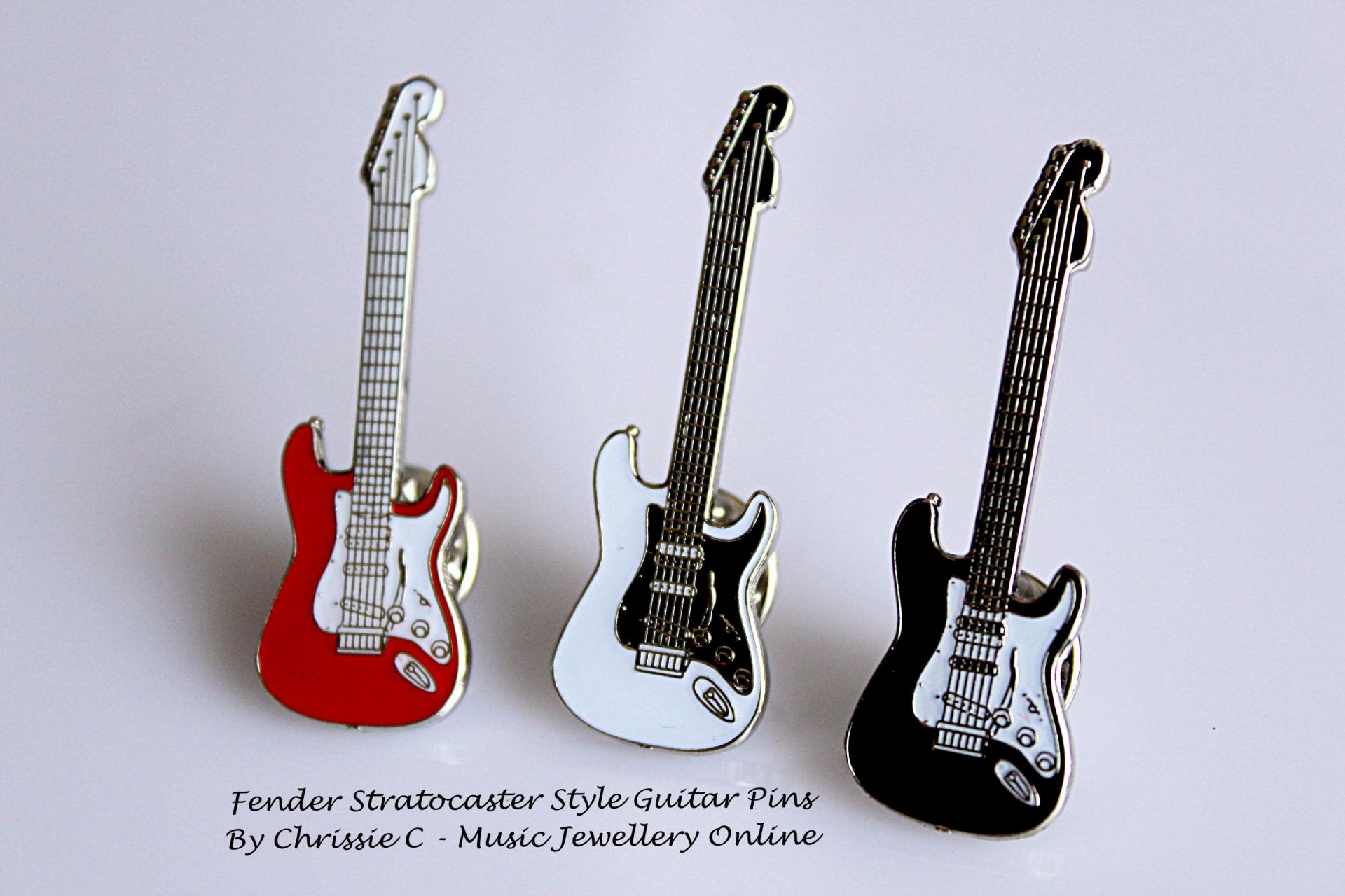 Fender Stratocaster Style Guitar Pin - 4 Colours