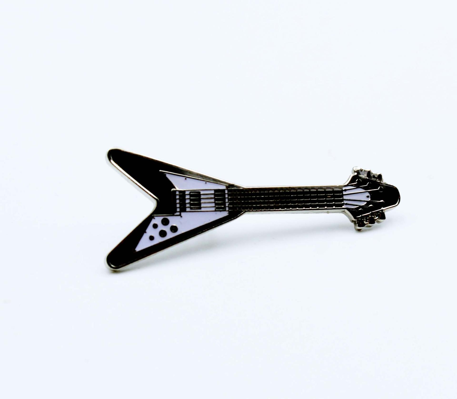 Gibson Flying V  Style Guitar  Pin Badge