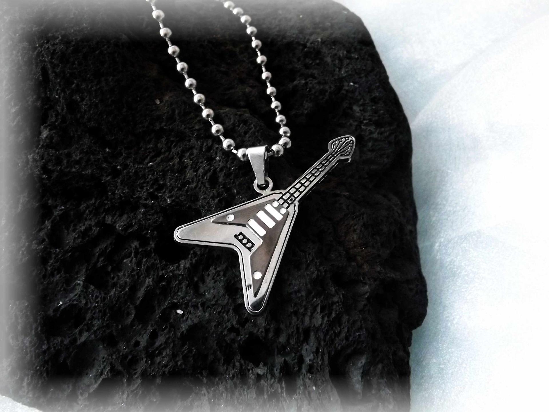 Guitar Pendant Flying V Style