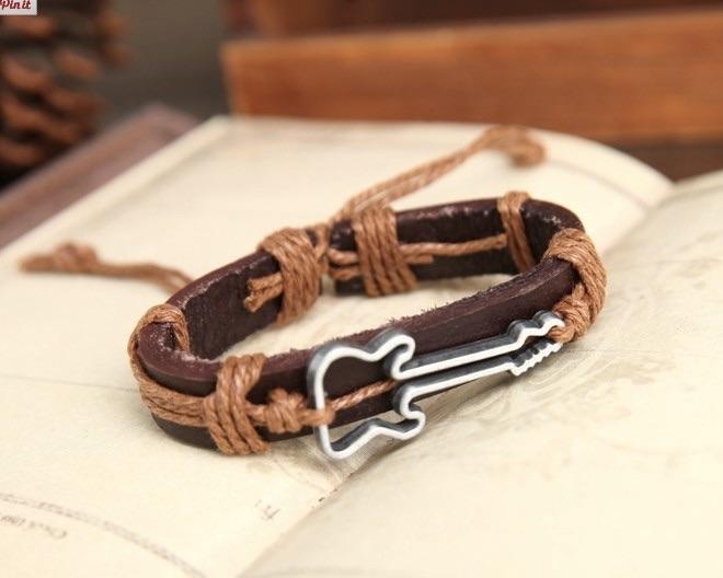 Leather Guitar Bracelet