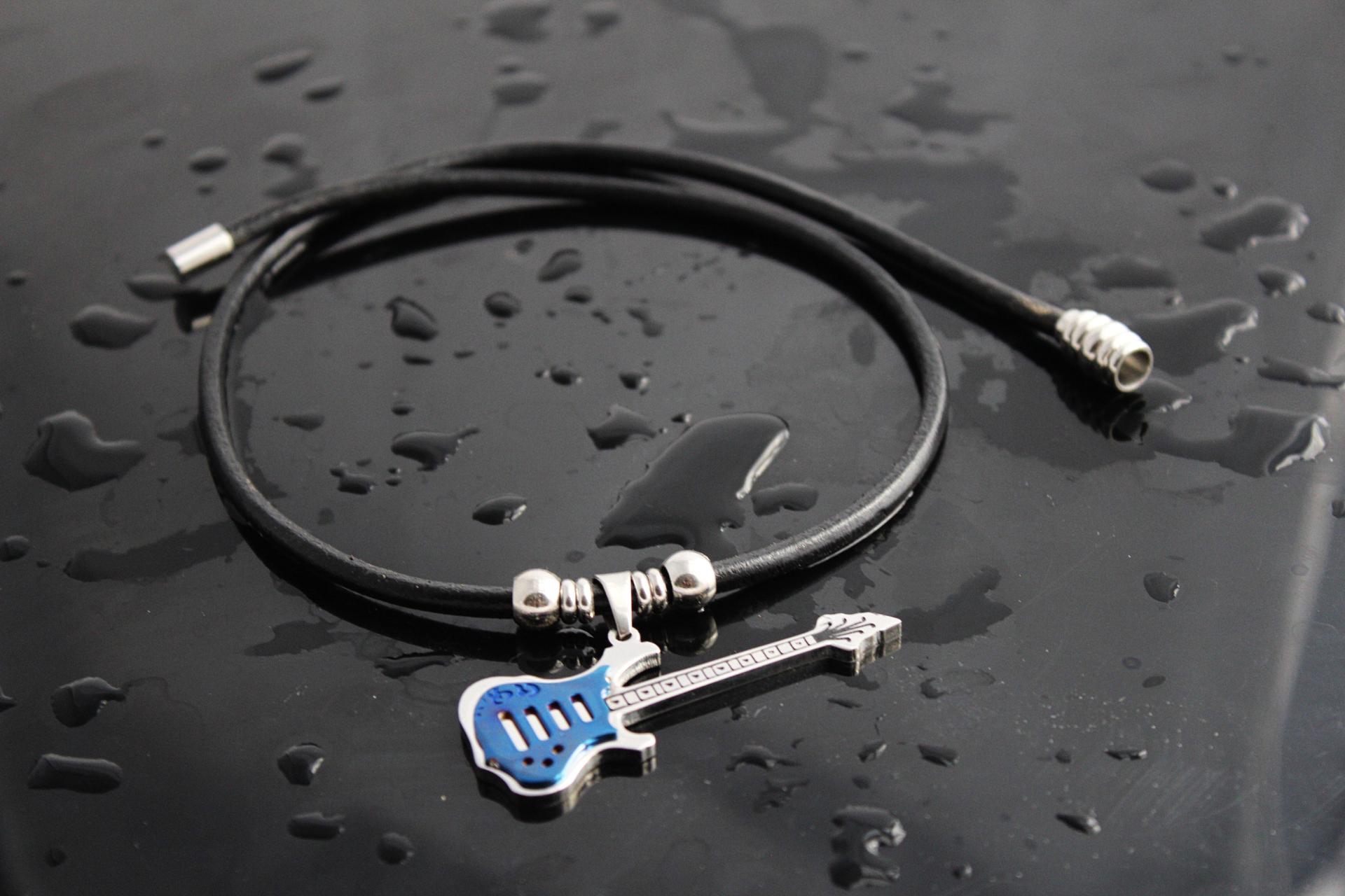 Leather & Steel Guitar Choker - Customisable!