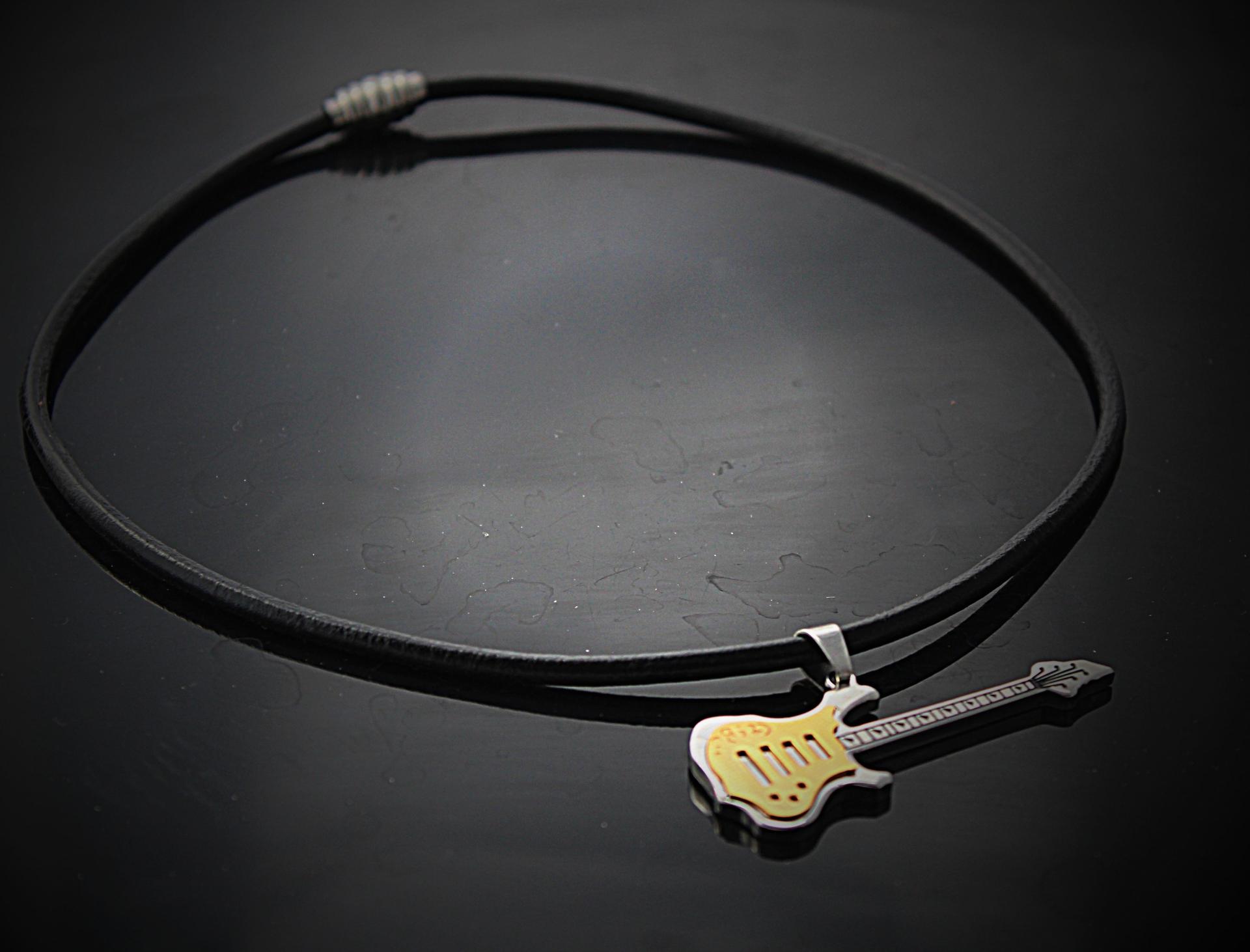 Leather & Steel Guitar Choker - Customisable!