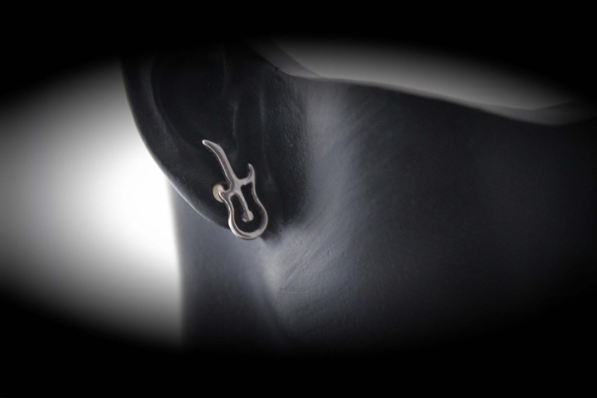 Guitar Earrings - Stainless Steel