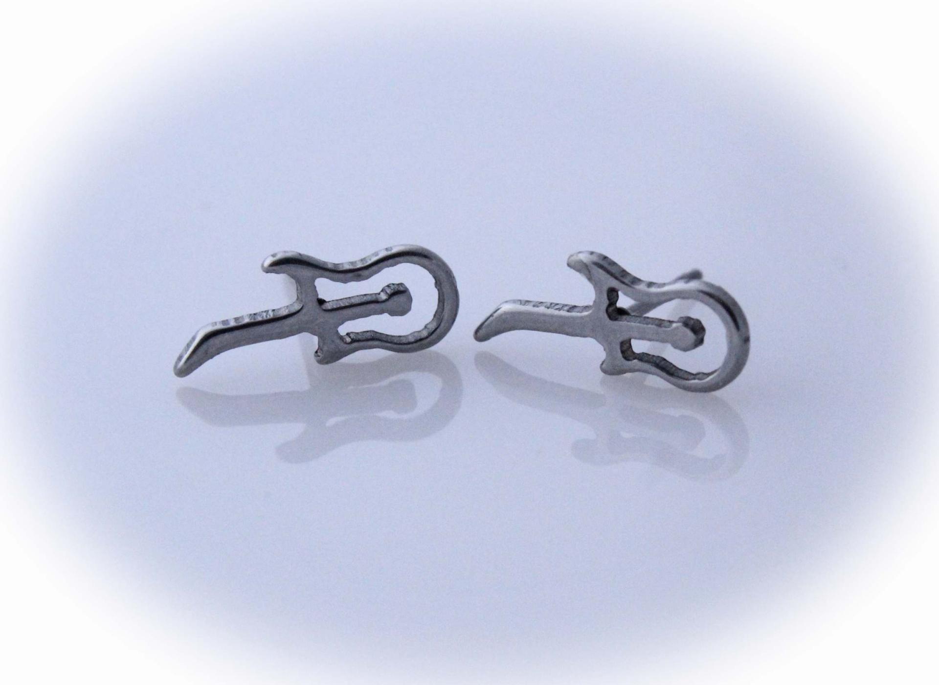 Guitar Earrings - Stainless Steel