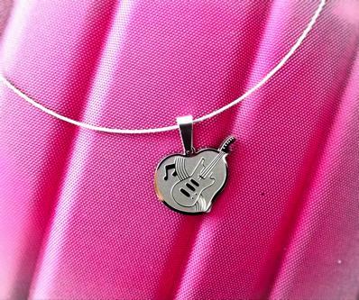 Guitar Musical Love Note Pendant - Customisable