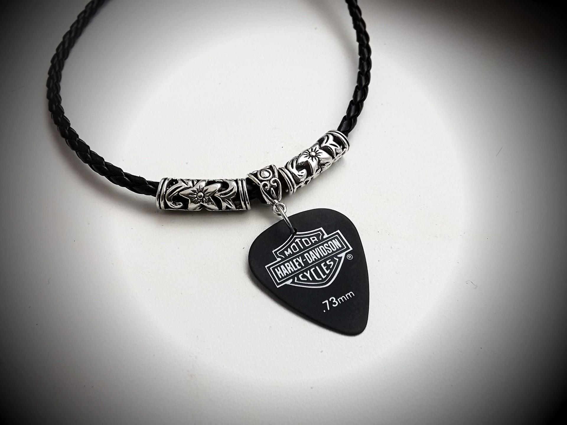 Motorbike Guitar Pick Choker Necklace - Customisable!