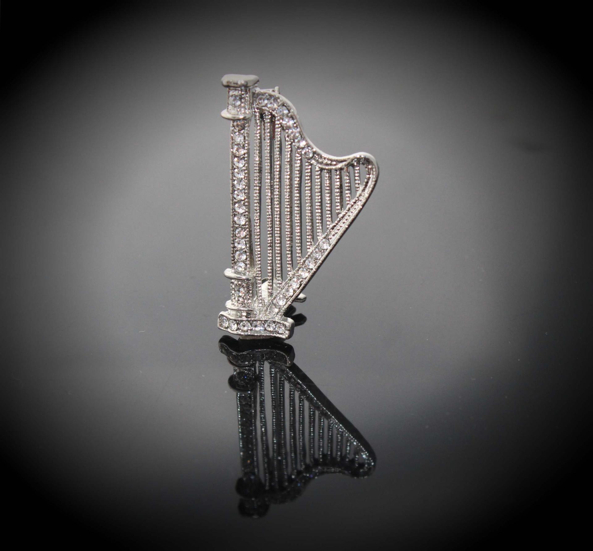 Harp Pin Brooch 