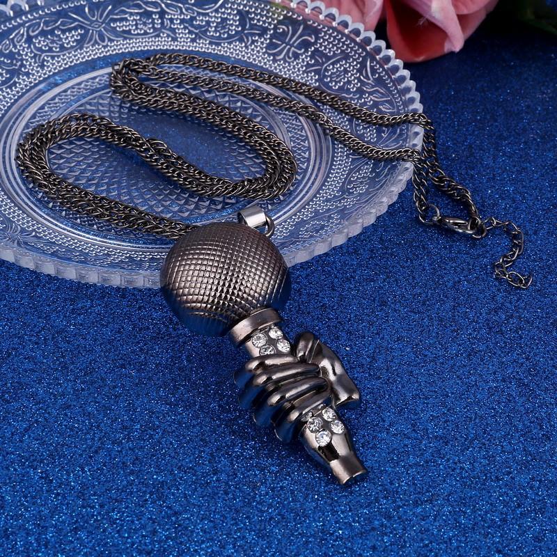 Microphone with Hand Pendant - Statement Hip Hop Style