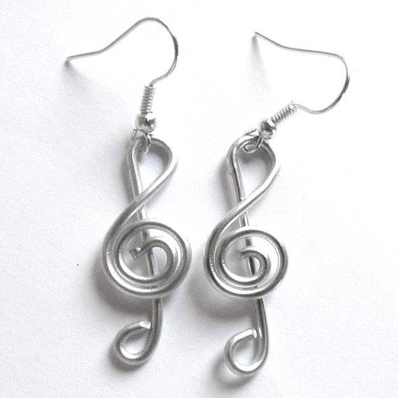 Music Note Drop Earrings