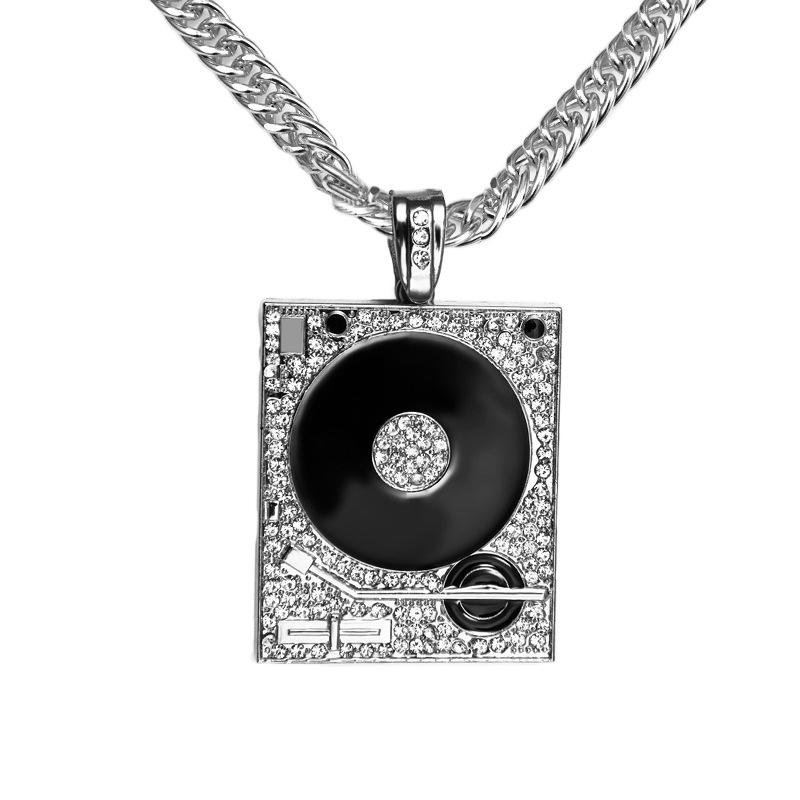 Hip Hop Iced Out Record Deck Heavy Pendant