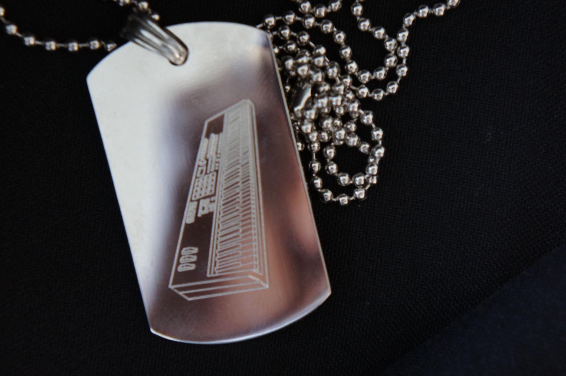 Musical Chrome Tag Pendants - Music Slogans