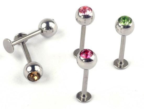 Labret Studs - Stainless Steel - Set of 10 Random Colors