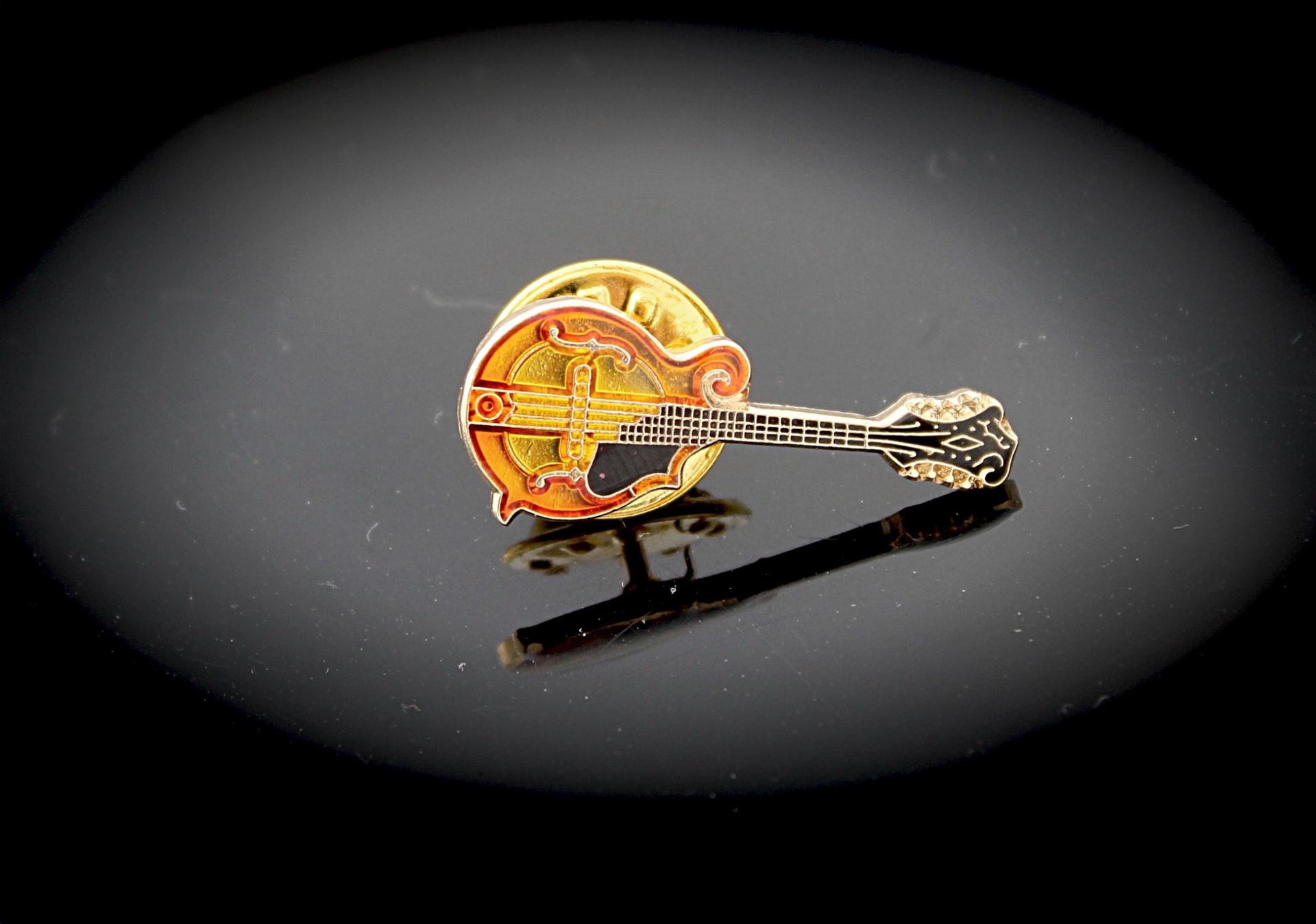 Mandolin Musical Instrument Pin Badge