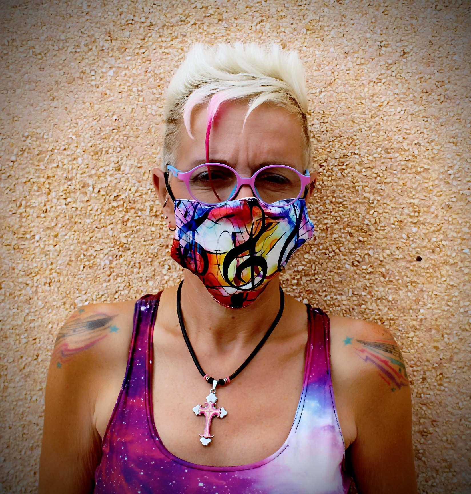 Music face mask from Chrissie C