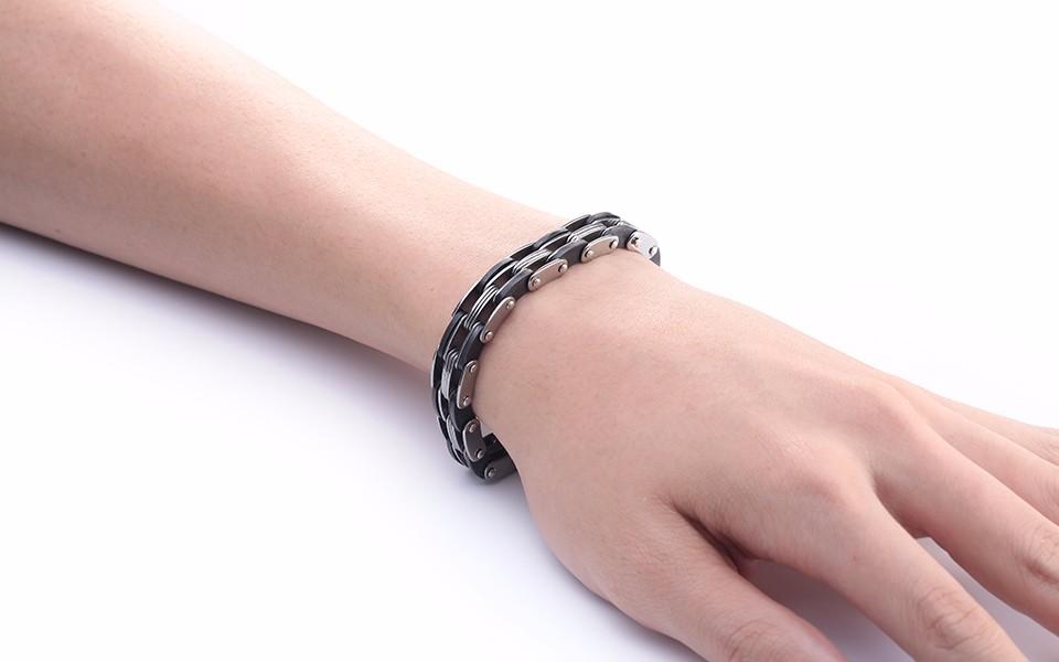 Mens Stainless Steel Link Chain Bracelet