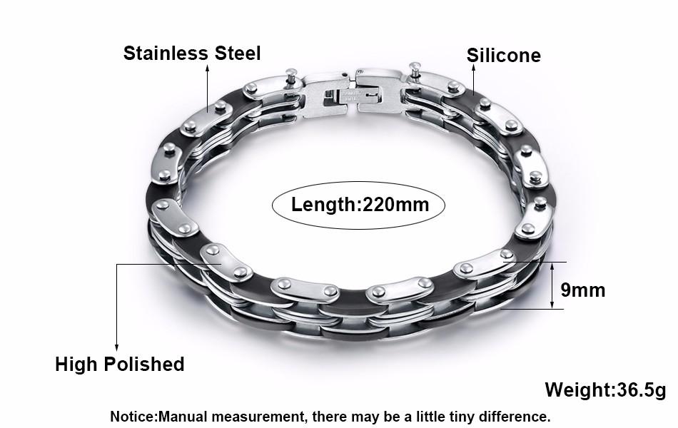 Mens Stainless Steel Link Chain Bracelet