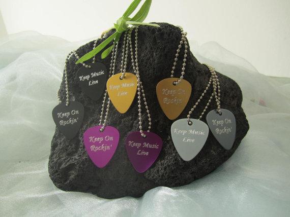 Guitar Pick Metal Necklace