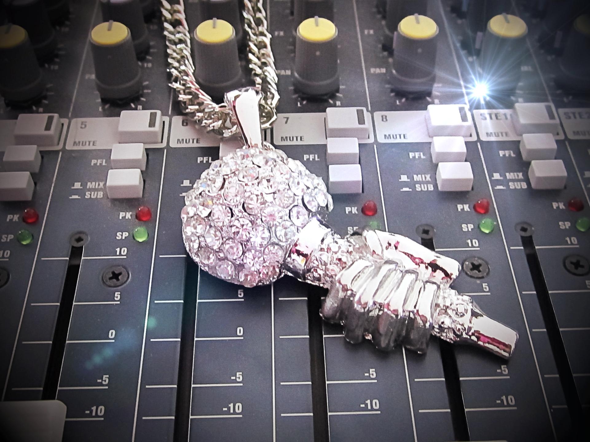 Microphone Necklace Hip Hop Style