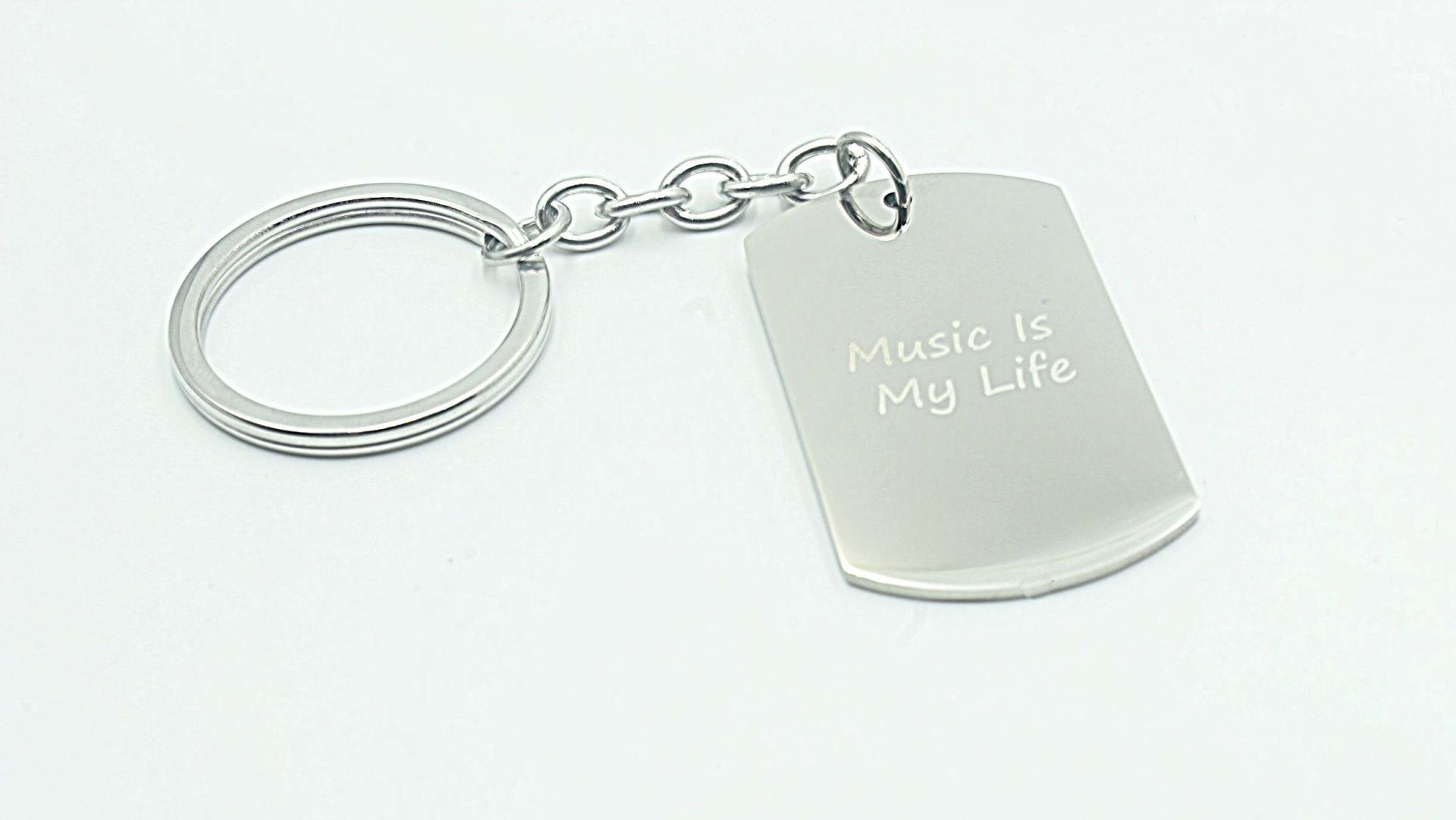 Music Is My Life Inspirational Stainless Steel Bracelet