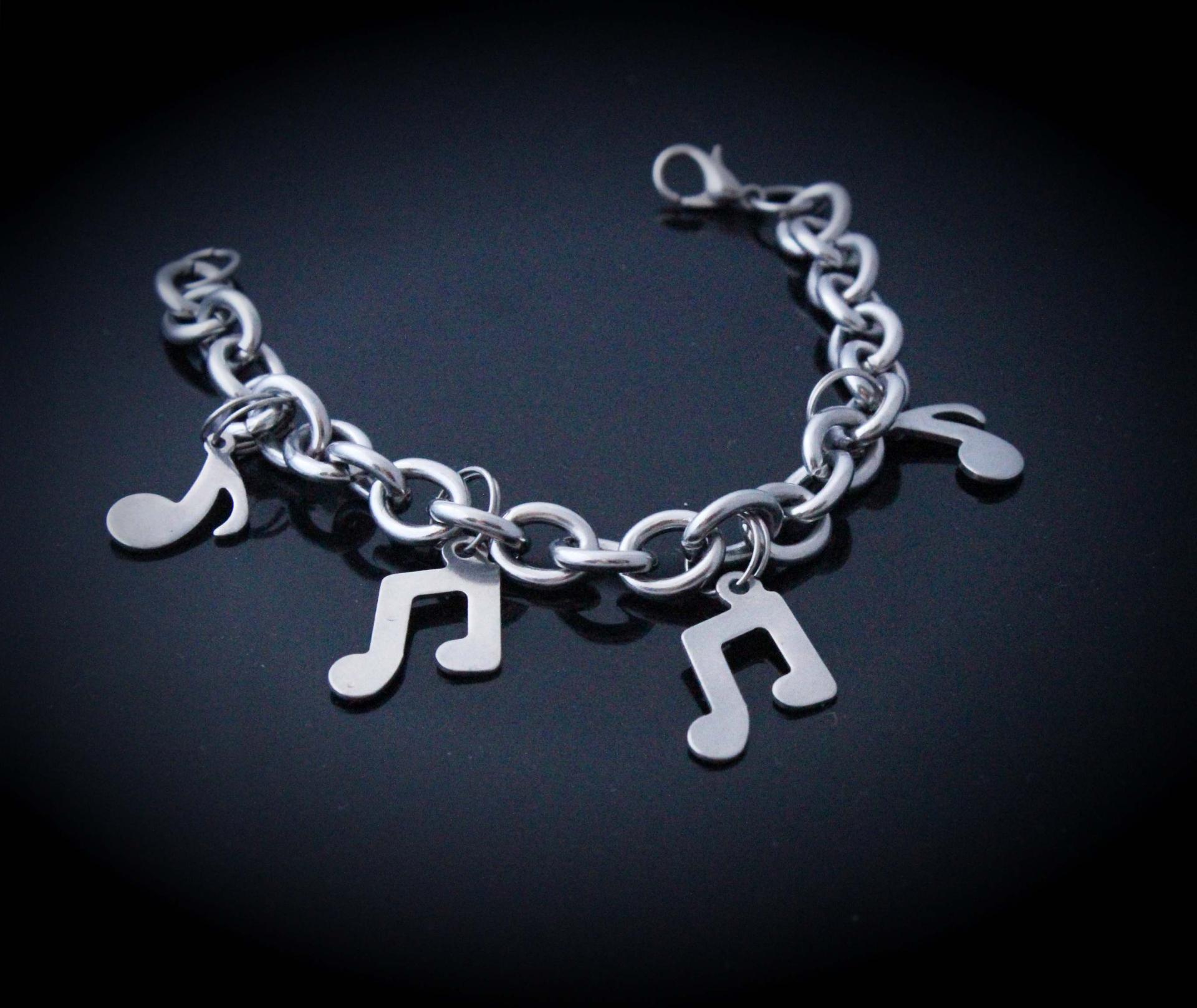 Music Note Link Chain Bracelet -