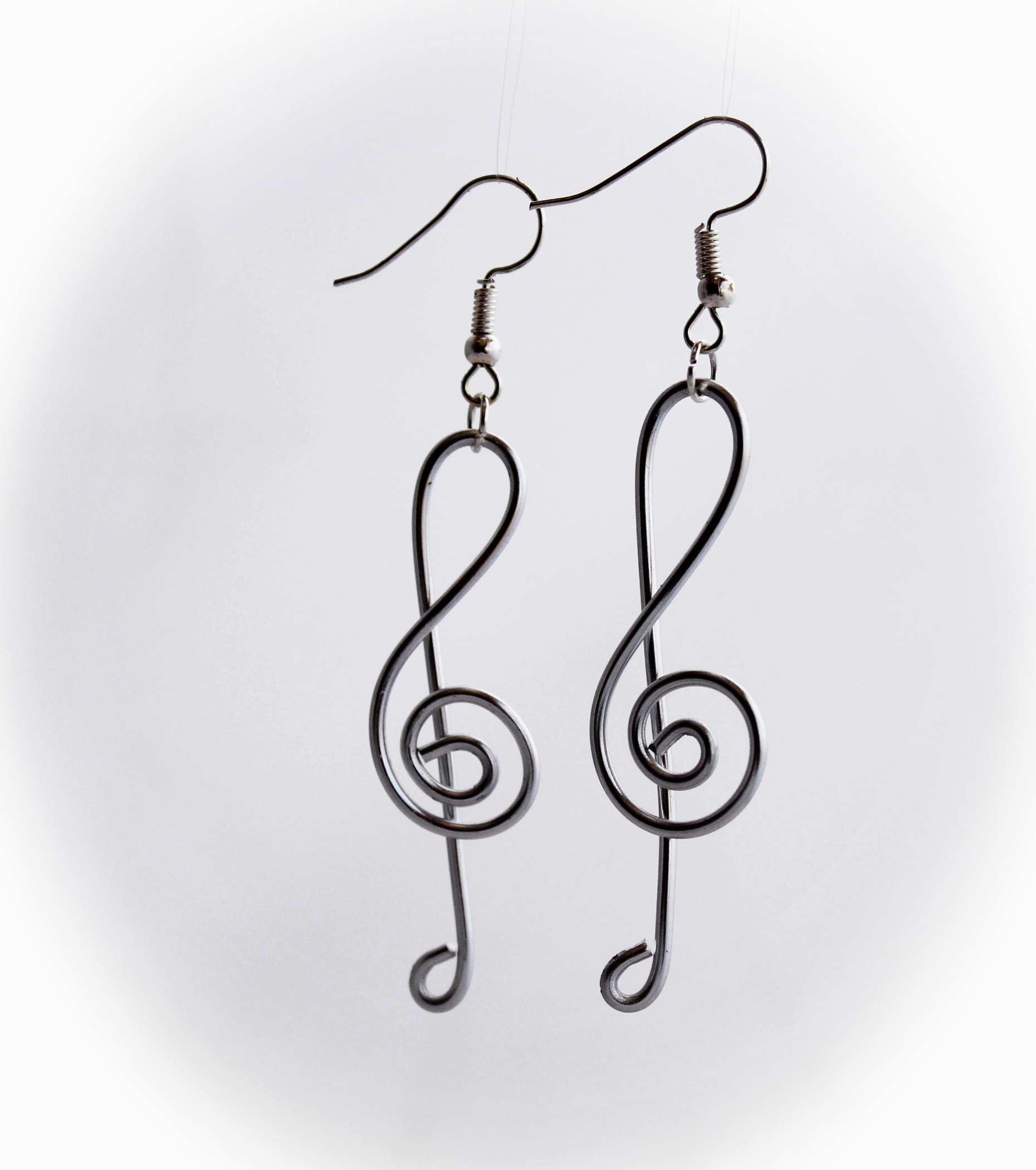 Music Note Drop Earrings