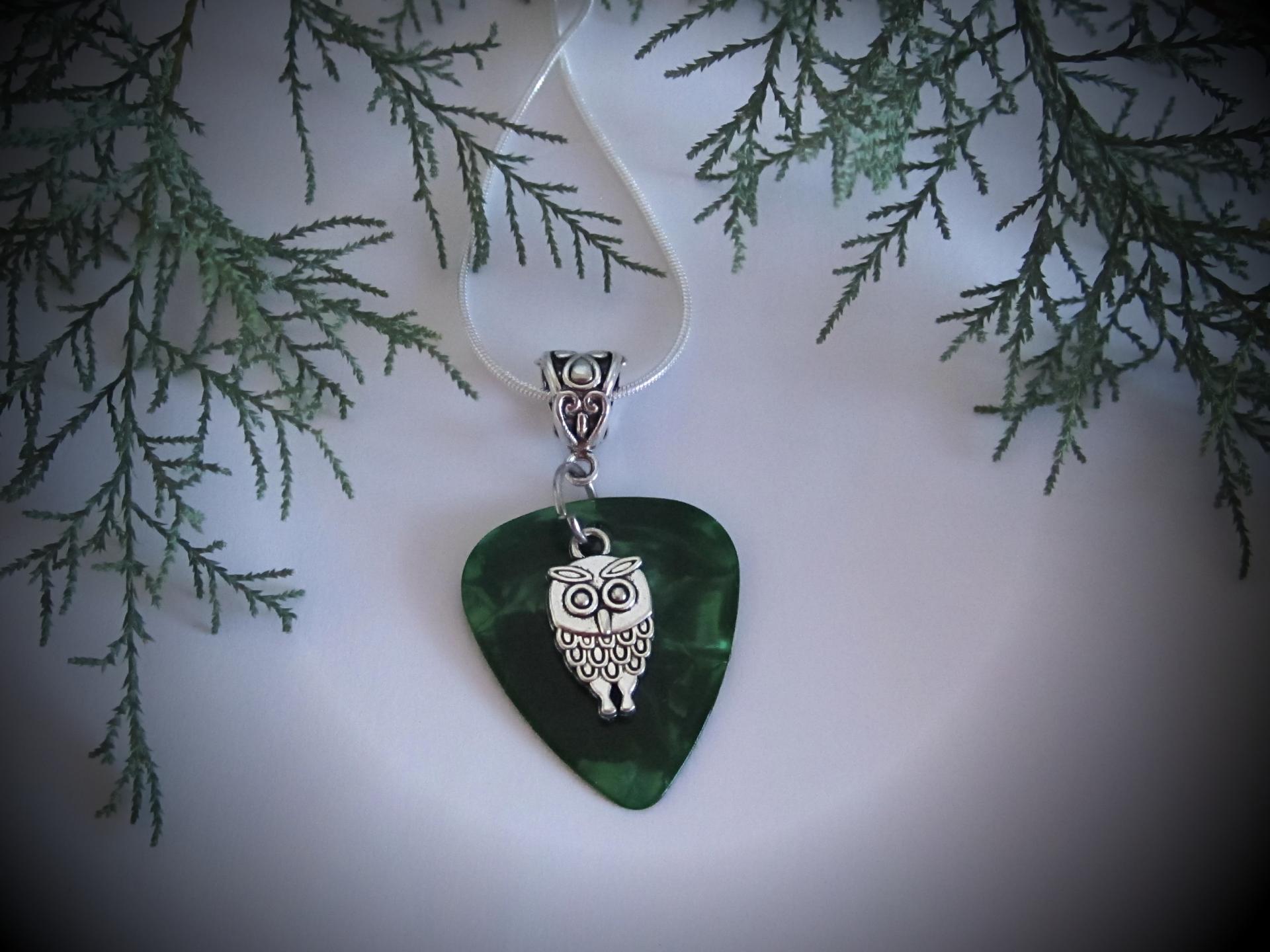 Owl Necklace & Choker on Guitar Pick