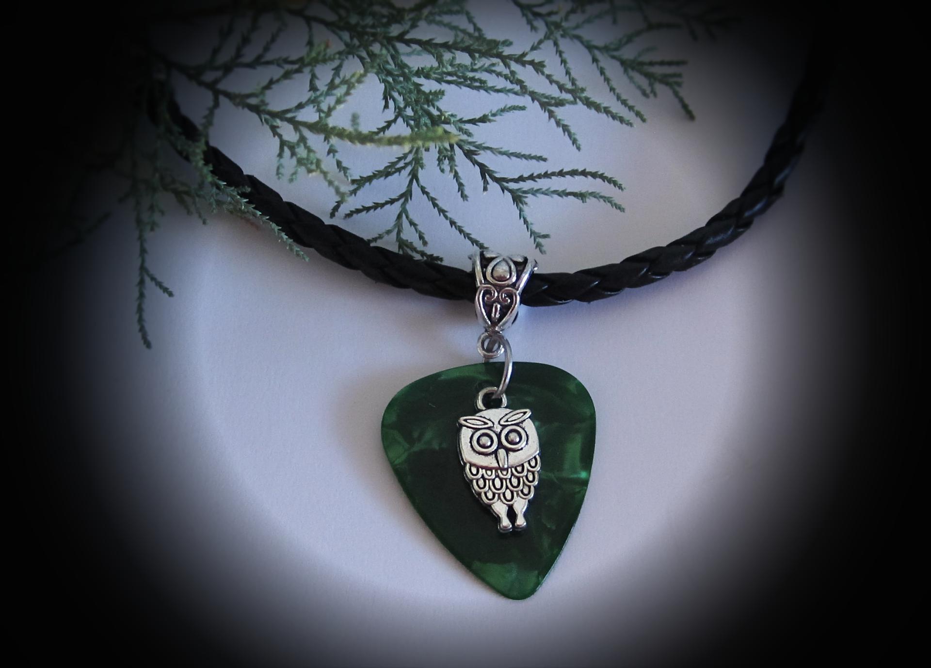 Owl Necklace & Choker on Guitar Pick