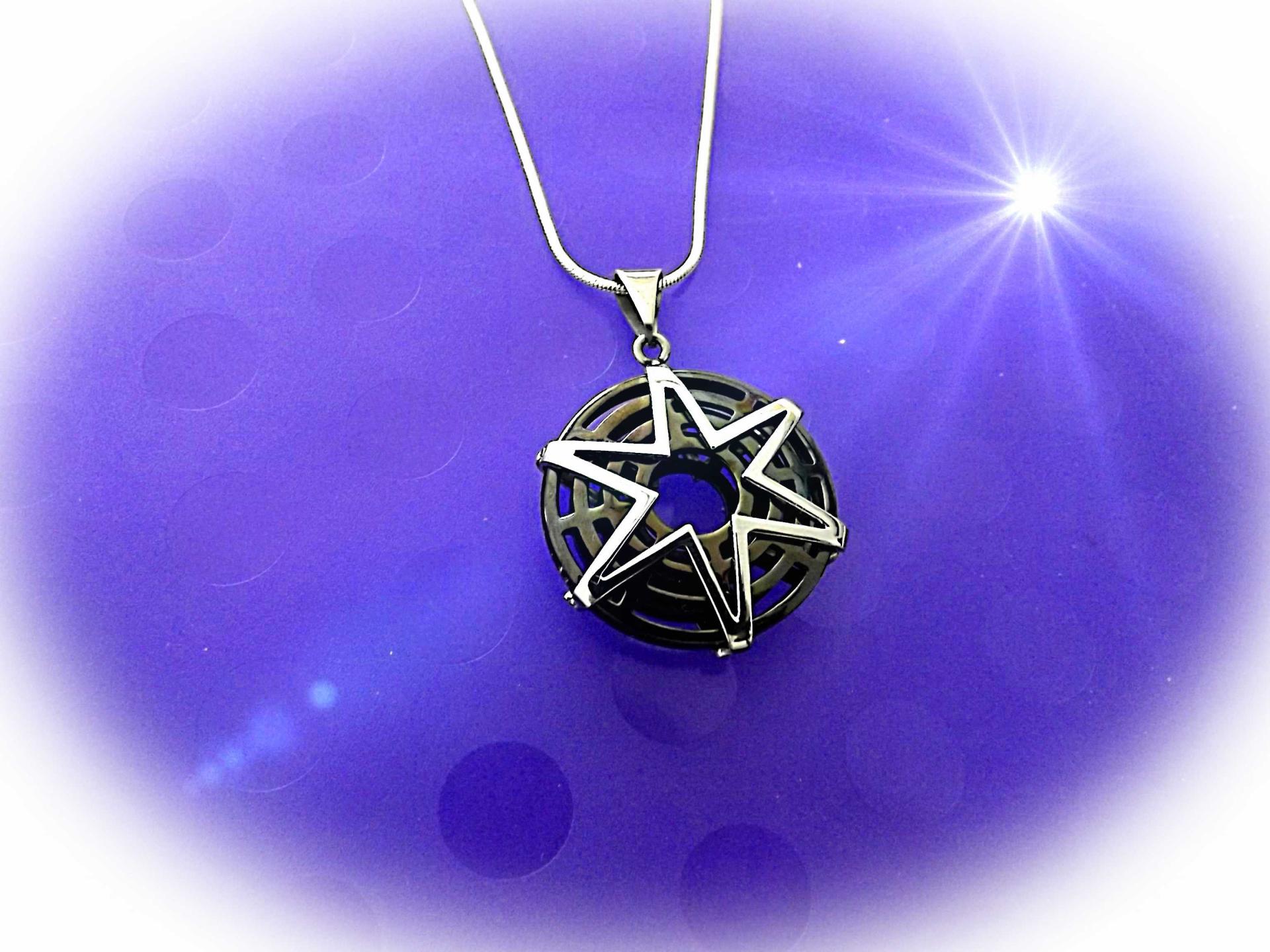 Paloma Star Circle Pendant in Stainless Steel- Customise This!