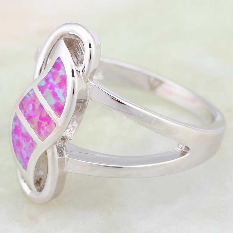 Pink Opal Ring - Unique Design