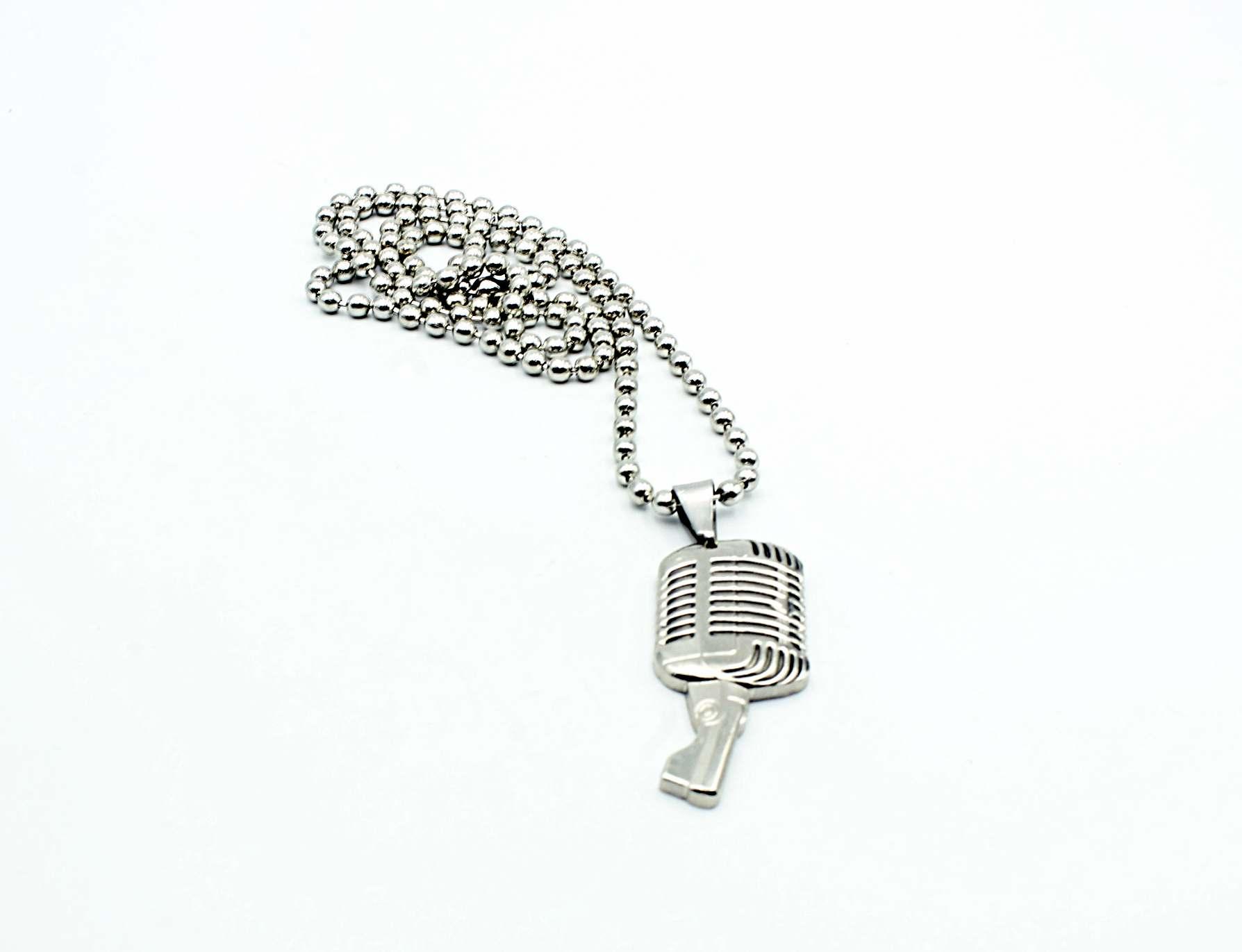 Microphone Pendant Retro Vintage Style - 3D 