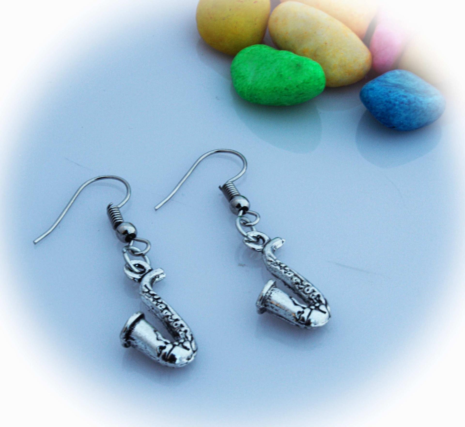 Saxophone Retro Style Earrings