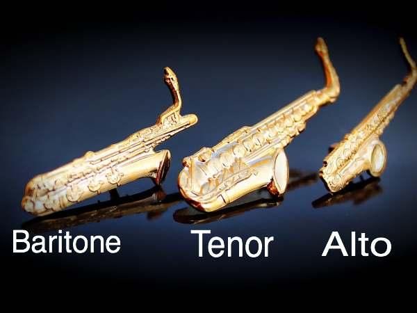 Saxophone Pin Badges - Tenor, Alto, Baritone