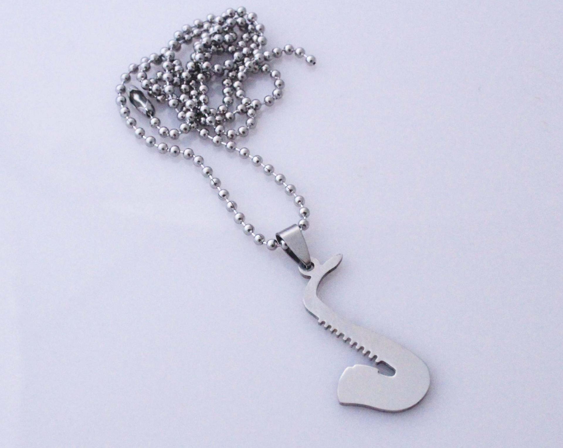 Saxophone Pendant - Stainless Steel