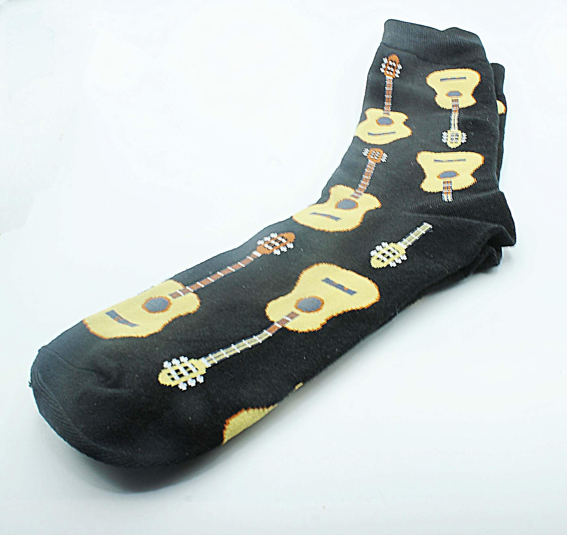 Musical Socks with a guitar theme