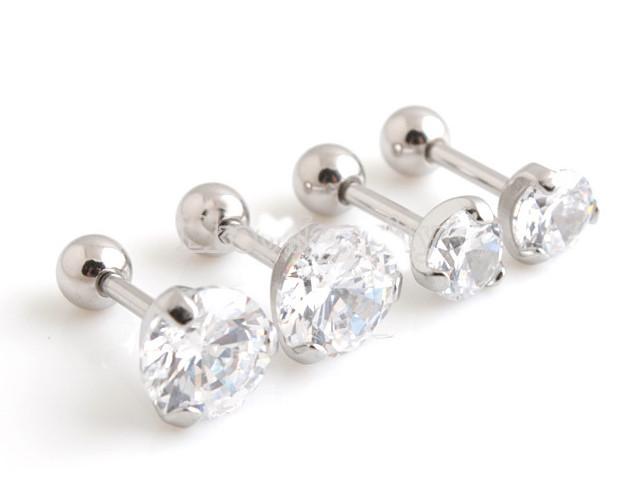 Tragus Surgical Steel Crystal Earrings