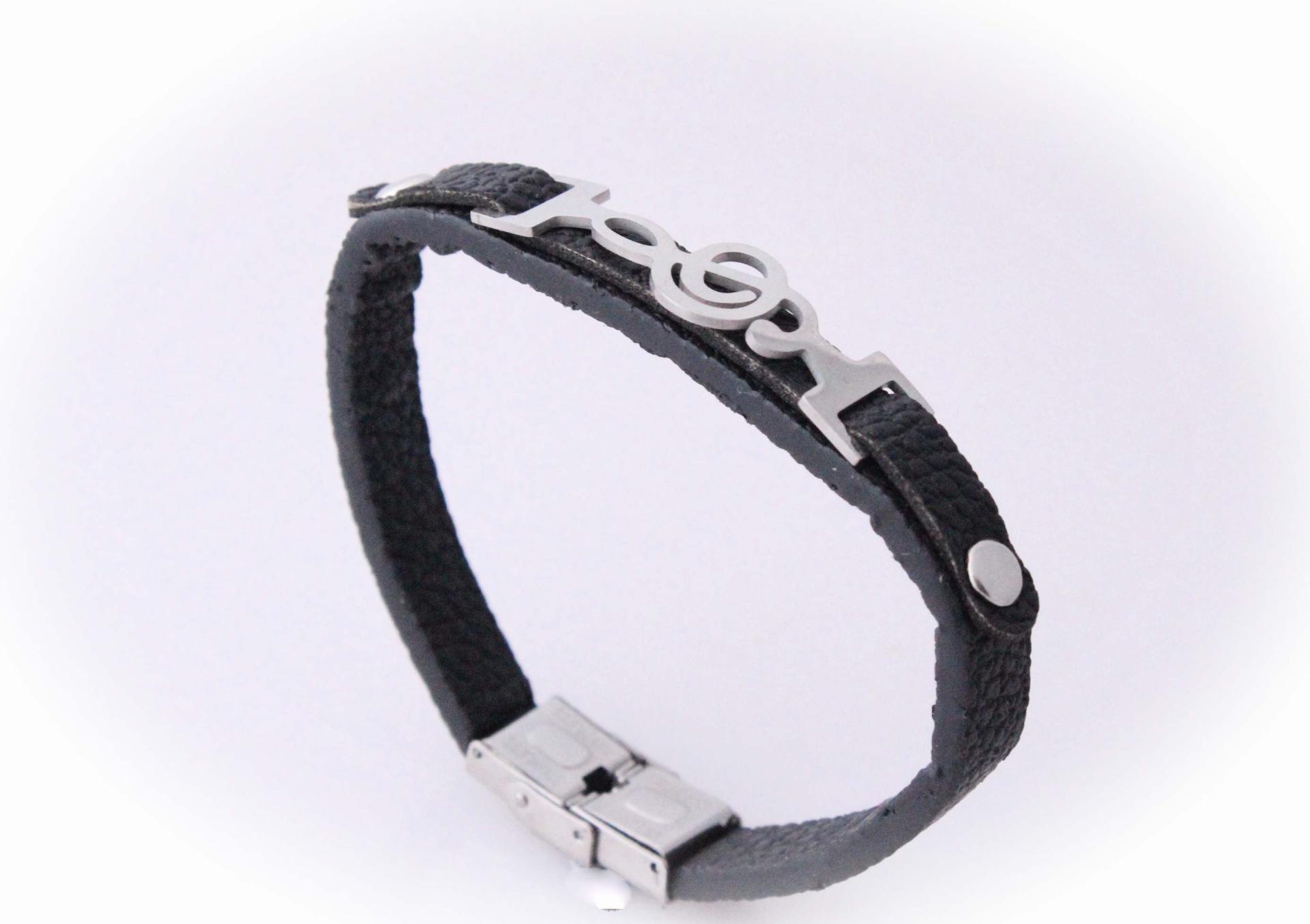 Treble Clef Connector Leather Bracelet