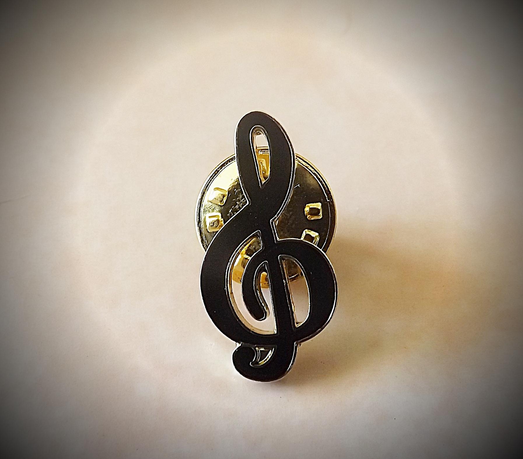 Treble Clef (G Clef) Pin Badge