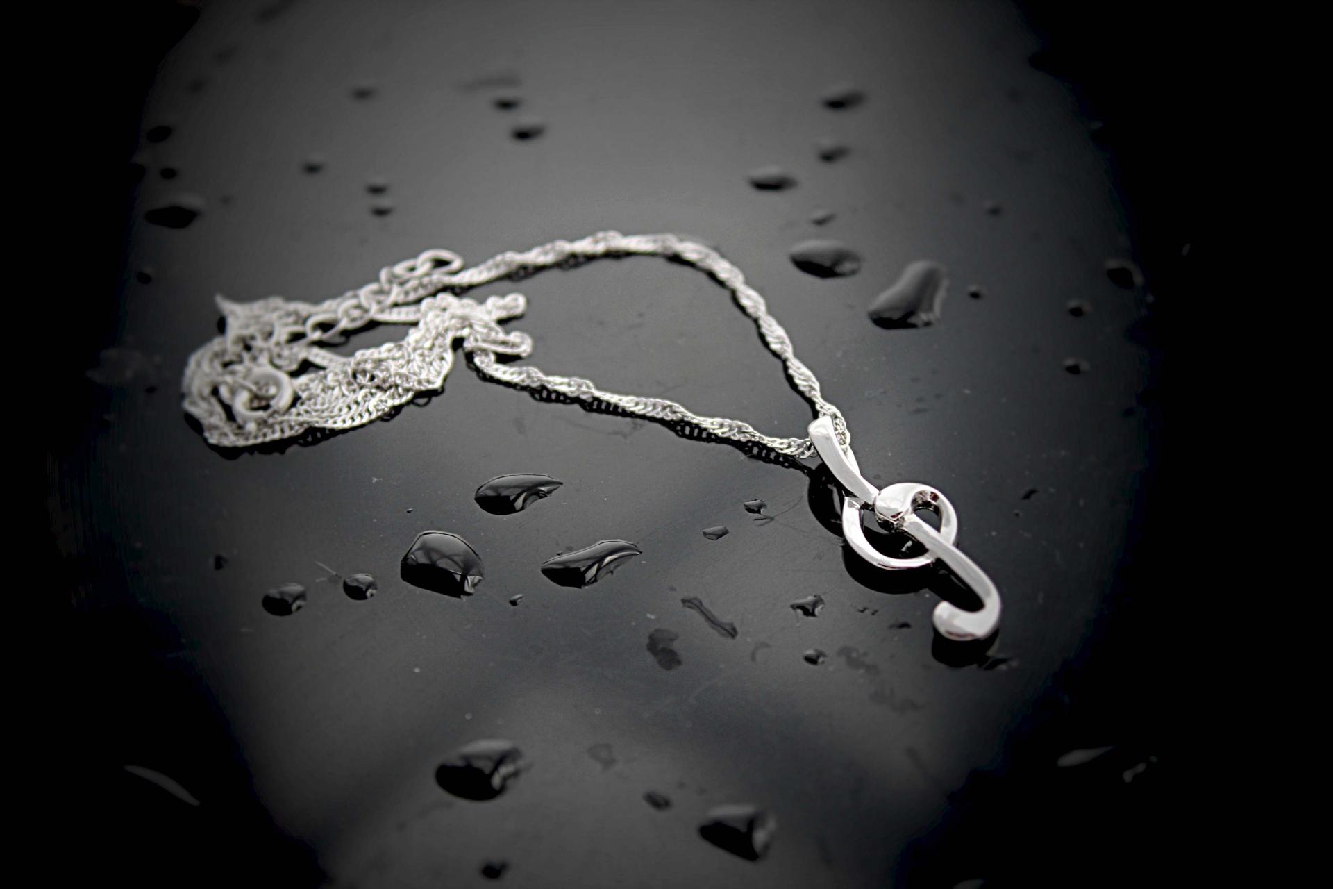 Treble Clef Delicate Necklace in Stainless Steel