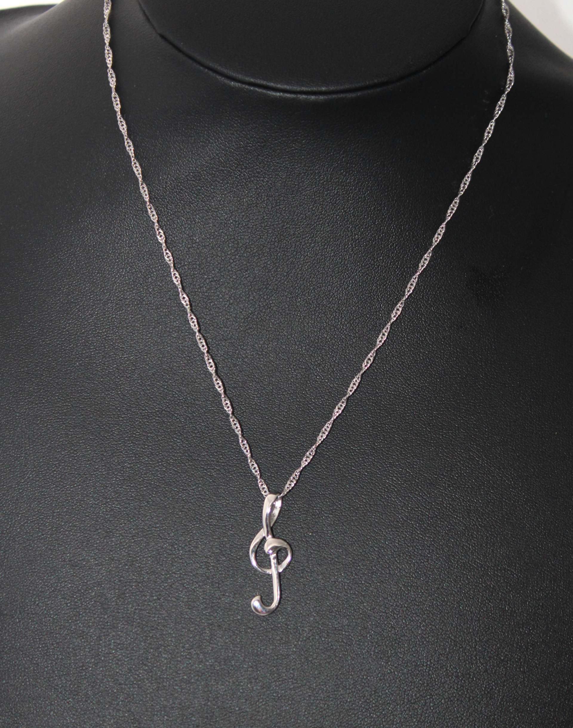 Treble Clef Delicate Necklace in Stainless Steel