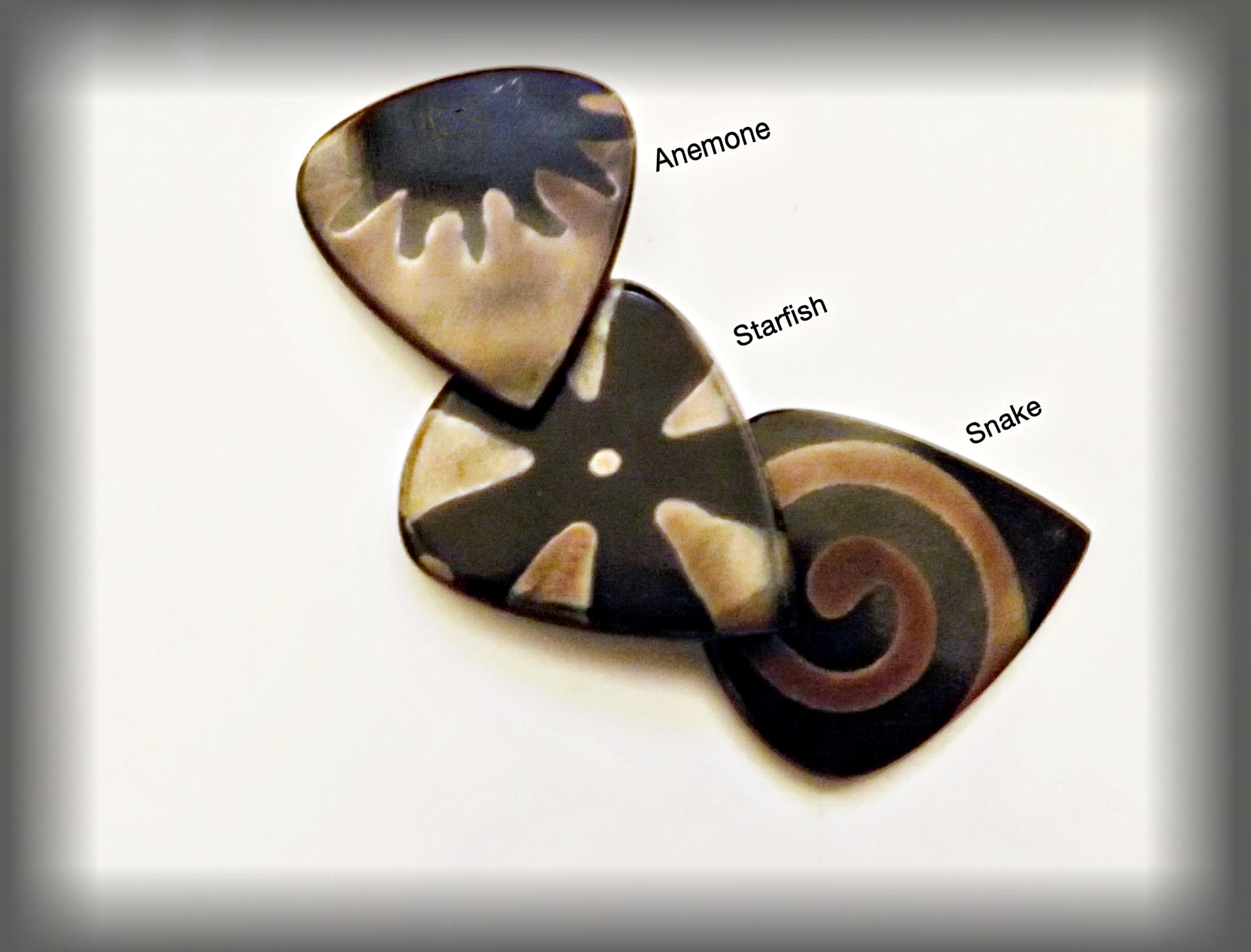 Tribal Tone Timber Guitar Pick Choker - SPECIAL EDITION Snake, Anemone or Starfi