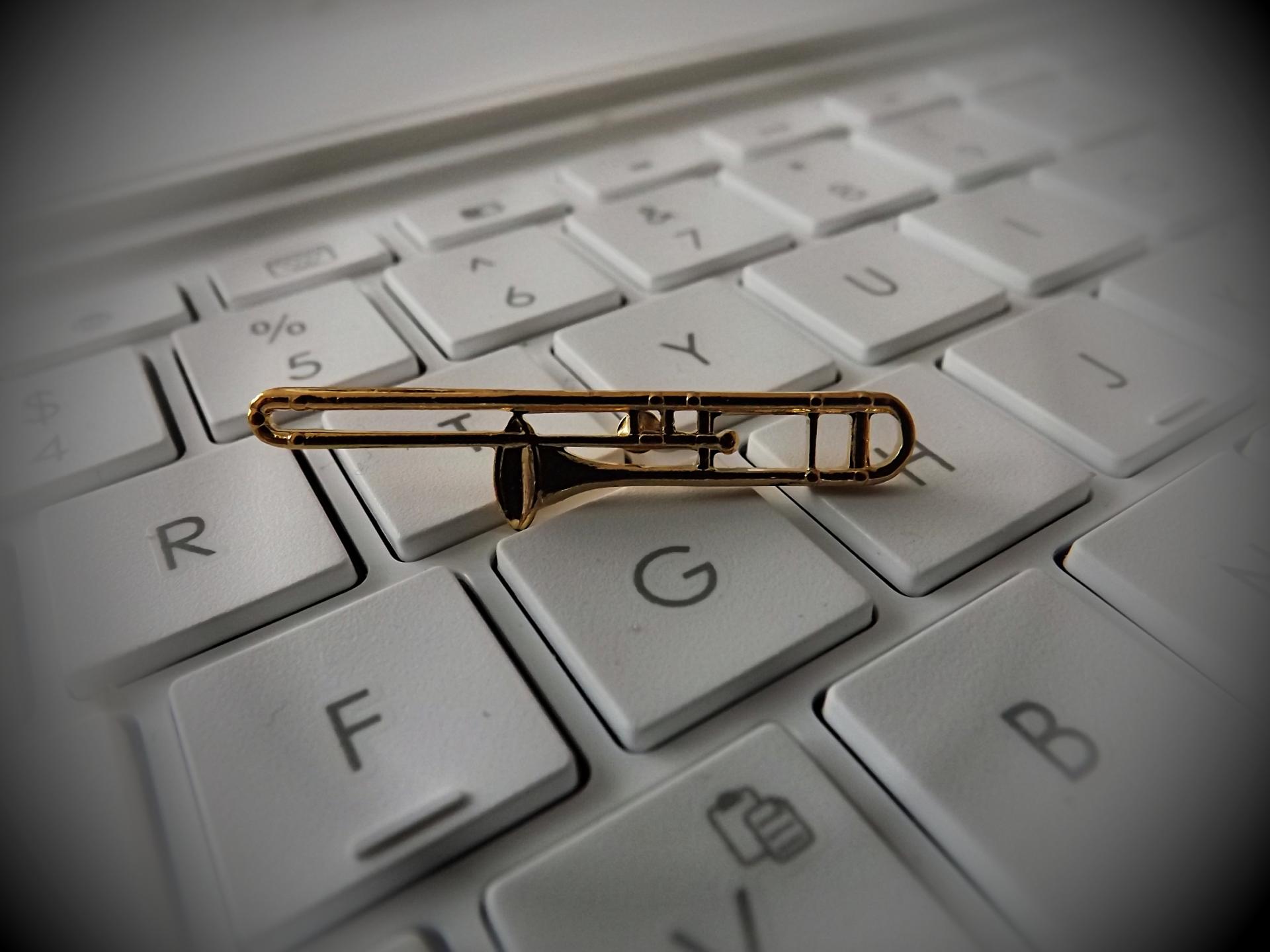 Trombone Pin Badge