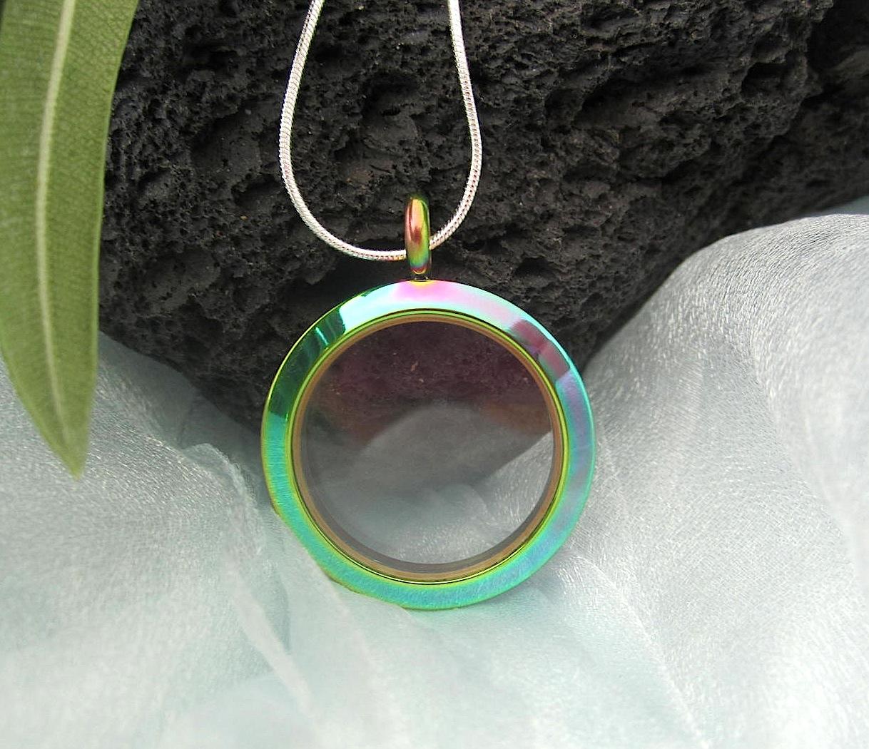 True Colors  - Anodized Glass Circle Pendant